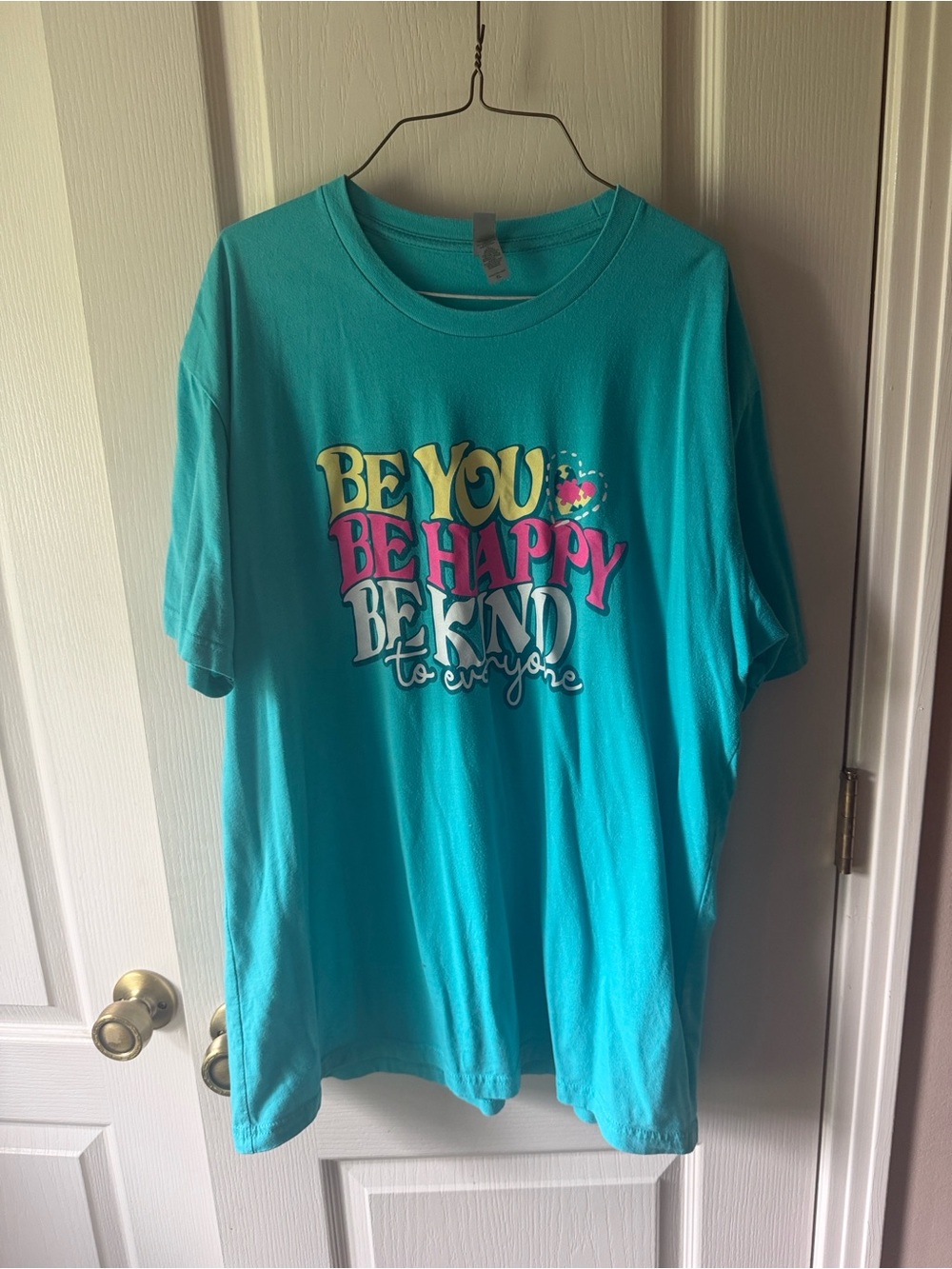 Next Level Turquoise Graphic Tee - Be kind
